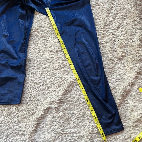 K-DEER blue wet look shiny leggings 2X - Picture 8 of 9
